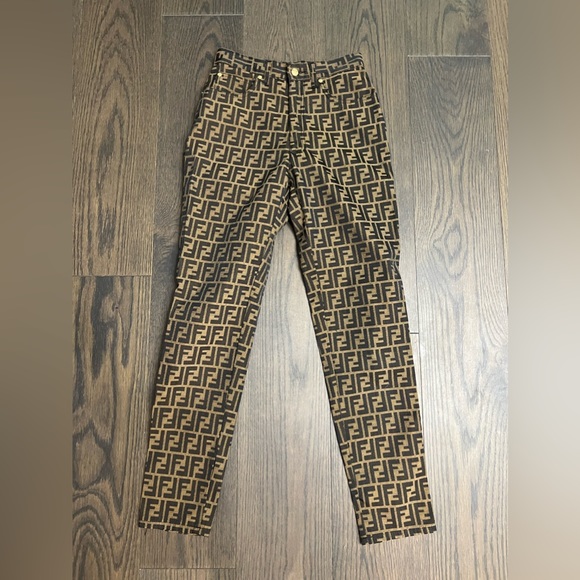 Fendi Classic Zucca Logo Jeans - Picture 2 of 12